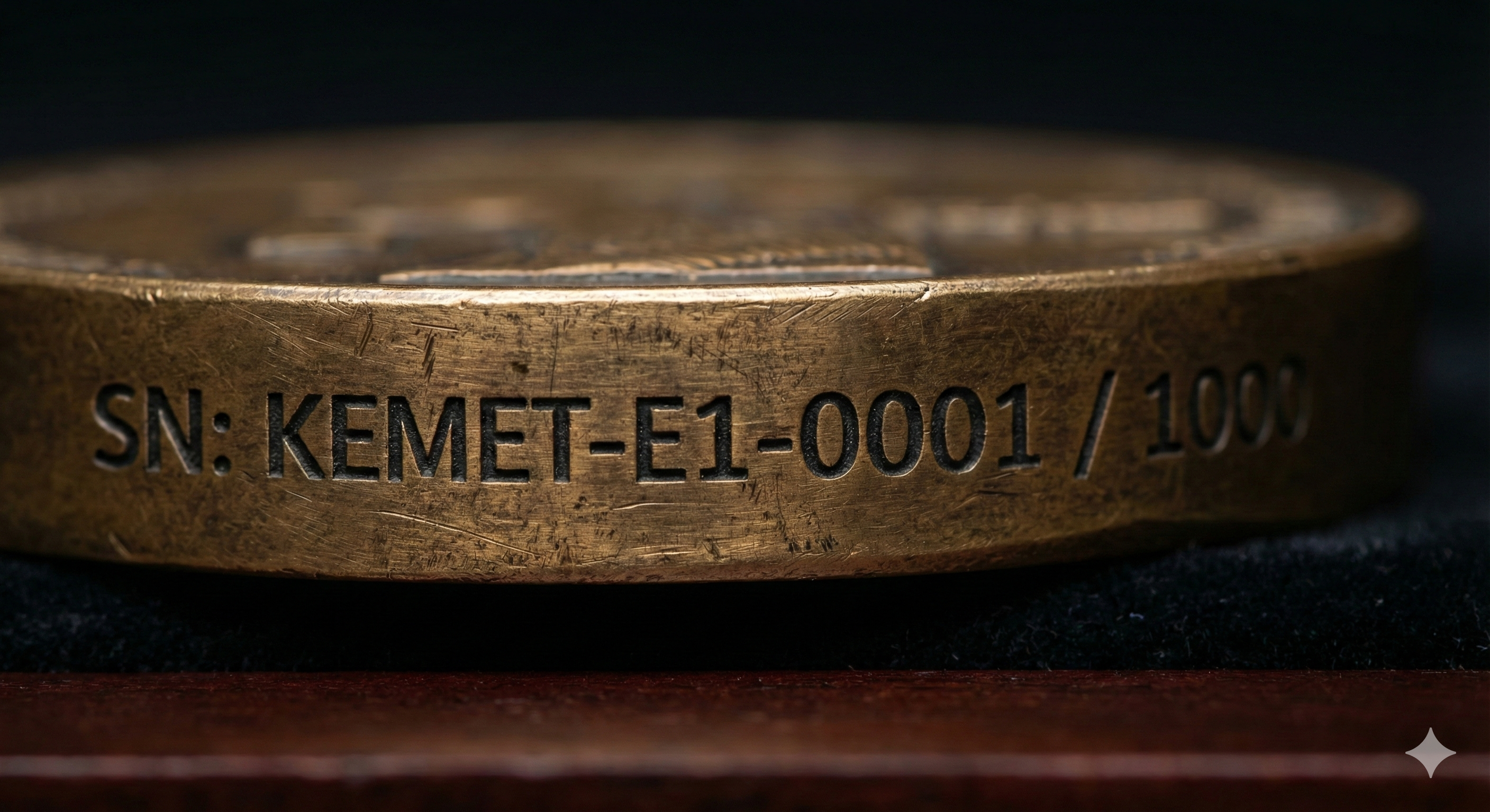 Close-up showing where to find the serial number